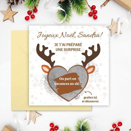 Carte à gratter personnalisée avec message - Ren