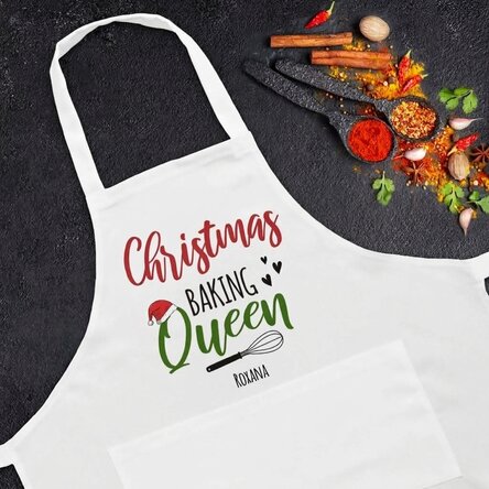 Customised apron with text - Queen
