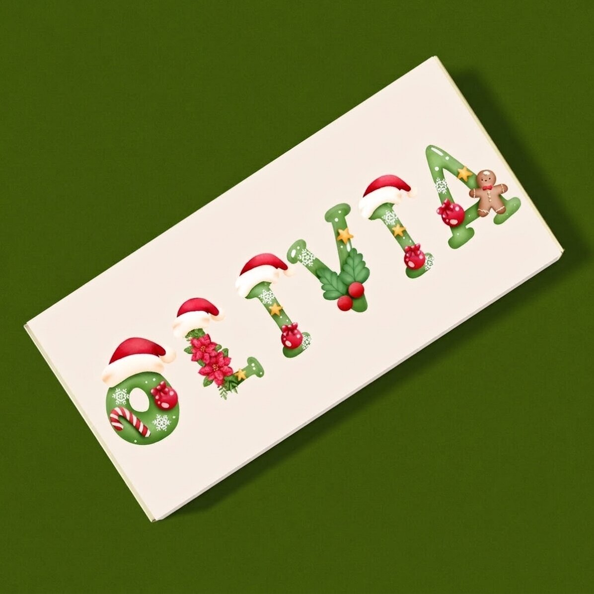 Chocolat personnalisé avec un message - Joyeux Noël !