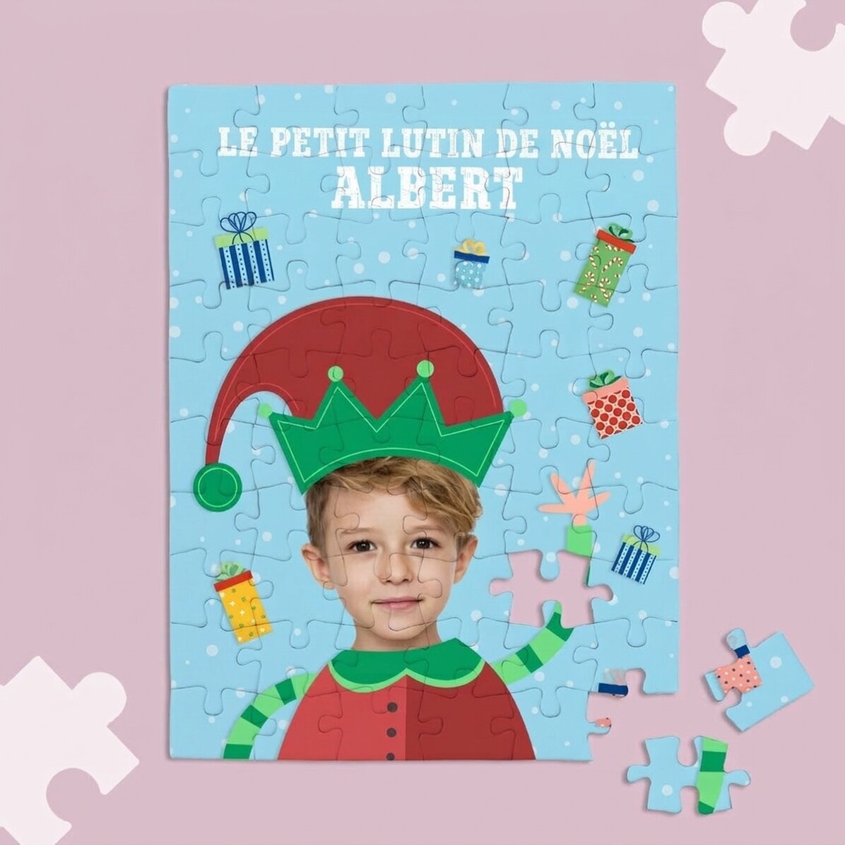 Puzzle personnalisé avec une photo et un texte - L