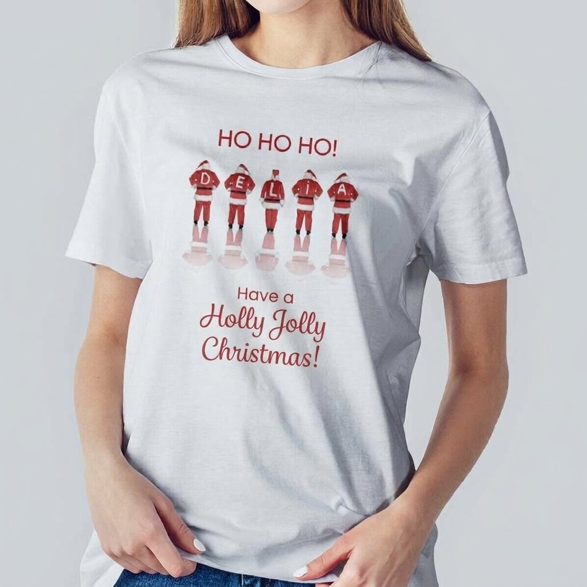 T-shirt en coton personnalisé avec un message de Noël - Père Noël