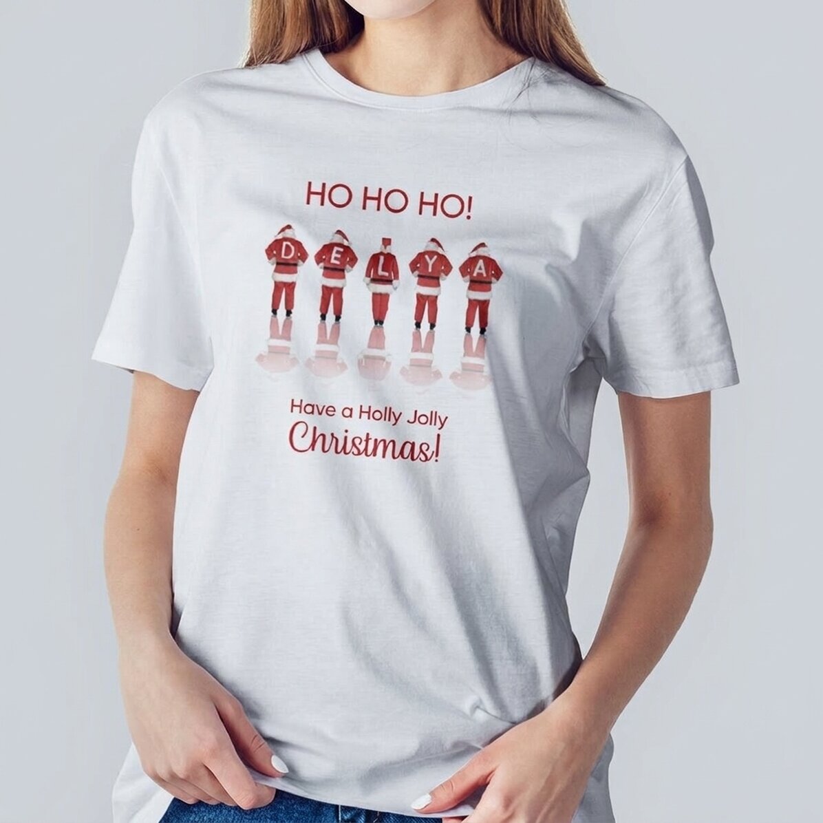 T-shirt en coton personnalisé avec un message de Noël - Père Noël
