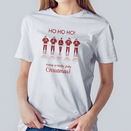 T-shirt en coton personnalisé avec un message de Noël - Père Noël