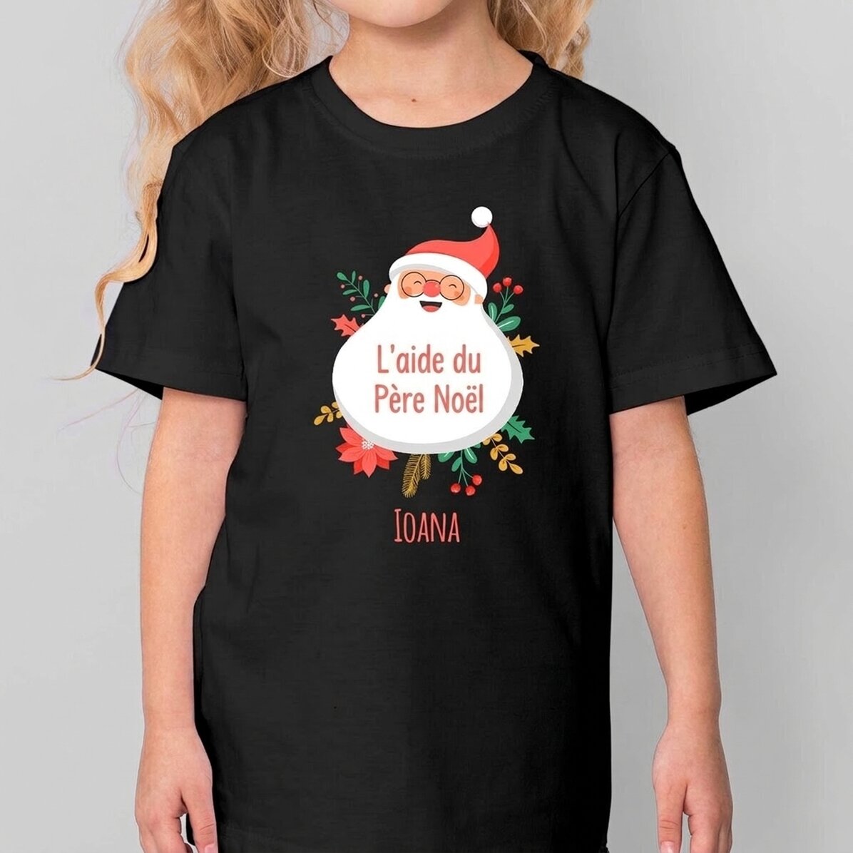 T-shirt en coton pour enfants personnalisé avec un texte - L