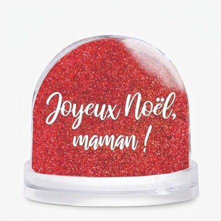 Boule de Noël de bureau personnalisée avec un message et une photo - Joyeux Noël !