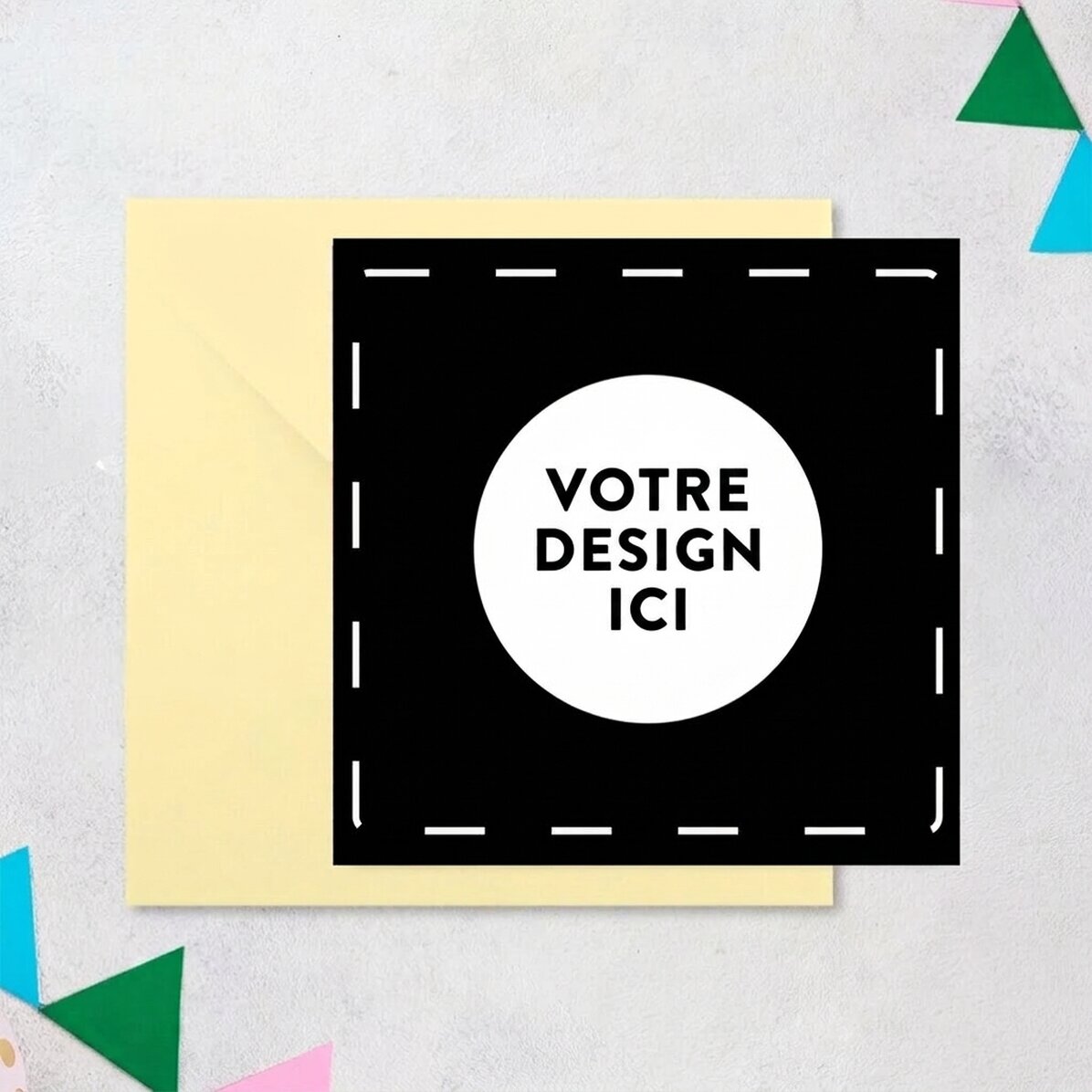 Carte carrée personnalisée avec votre illustration