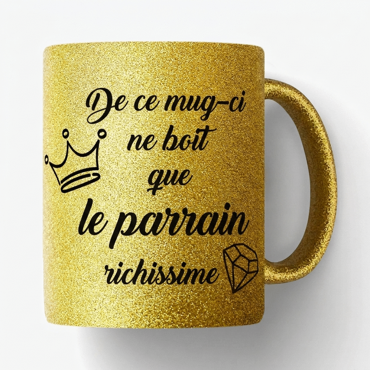 Tasse personnalisée avec un message pour les parrains et marraines