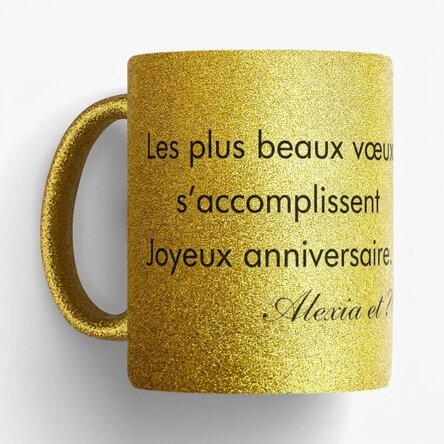 Tasse personnalisée avec un texte