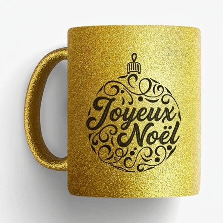 Tasse personnalisée avec message - Globe « Merry Christmas »