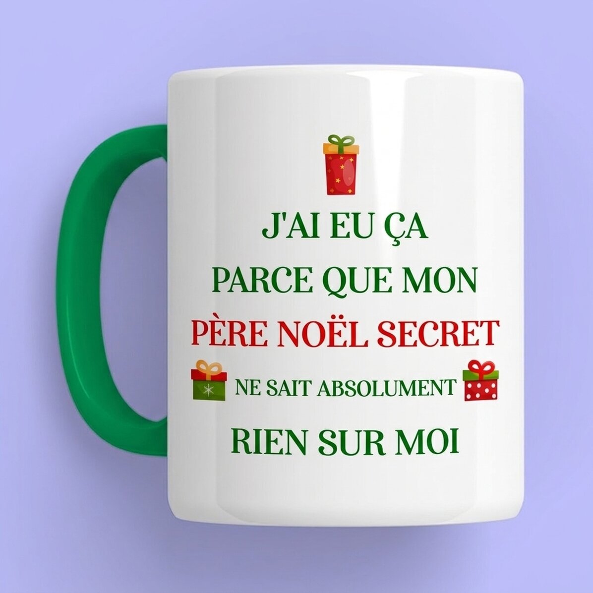 Tasse personnalisée avec un texte - Secret Santa