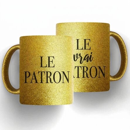 Tasses pour couple personnalisées avec un message - The Boss & The Real Boss