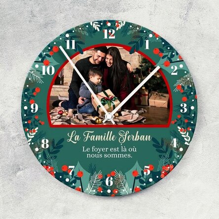 Montre personnalisée avec texte et photo - Du temps pour la famille