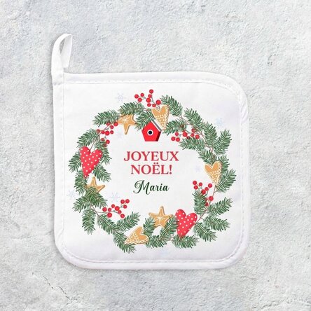 Sous-verre personnalisé avec un prénom - Joyeux Noël !