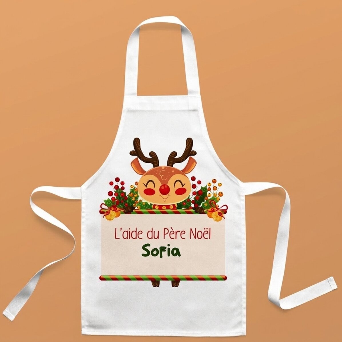 Tablier de cuisine personnalisé pour enfants avec inscription - L