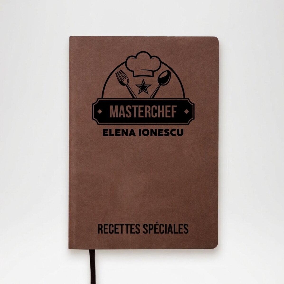 Agenda en cuir personnalisé avec inscription - Chef