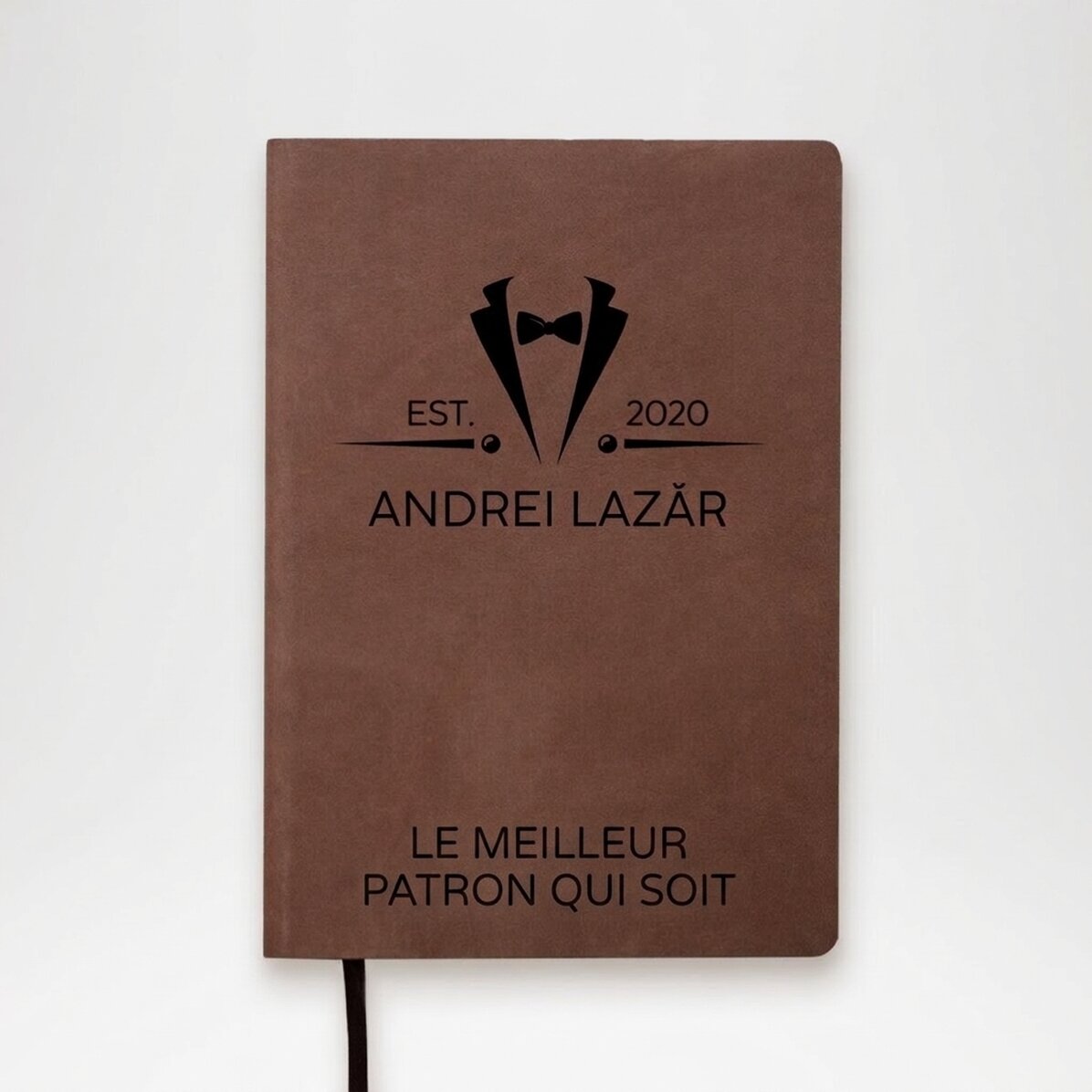 Agenda en cuir personnalisé avec inscription - Élégant