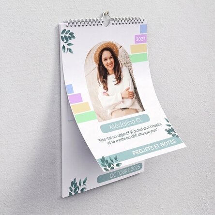 Calendrier personnalisé avec une photo et un texte - Agenda