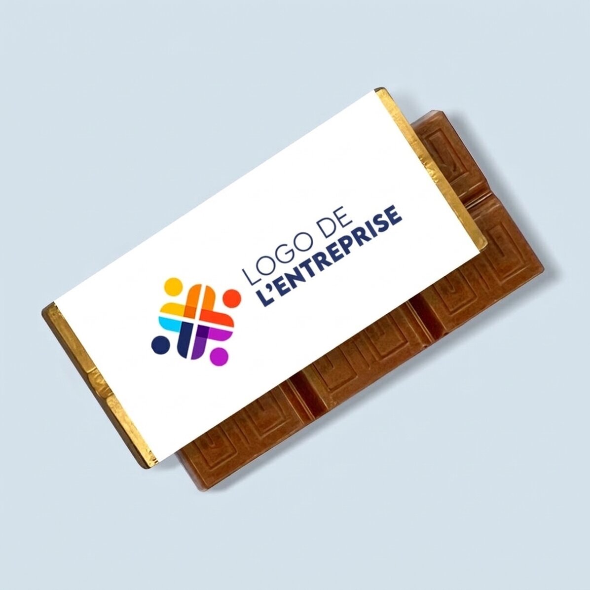 Mini-tablette de chocolat personnalisée avec un logo