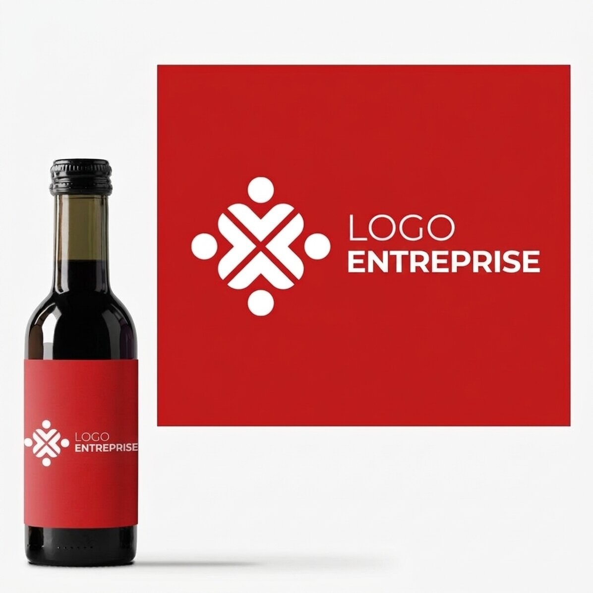 Mini-bouteille de vin personnalisée avec un logo