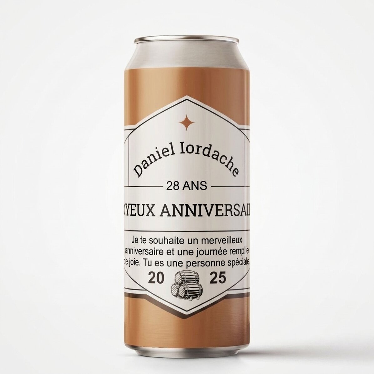 Bière en canette personnalisée avec un texte - Classic beer