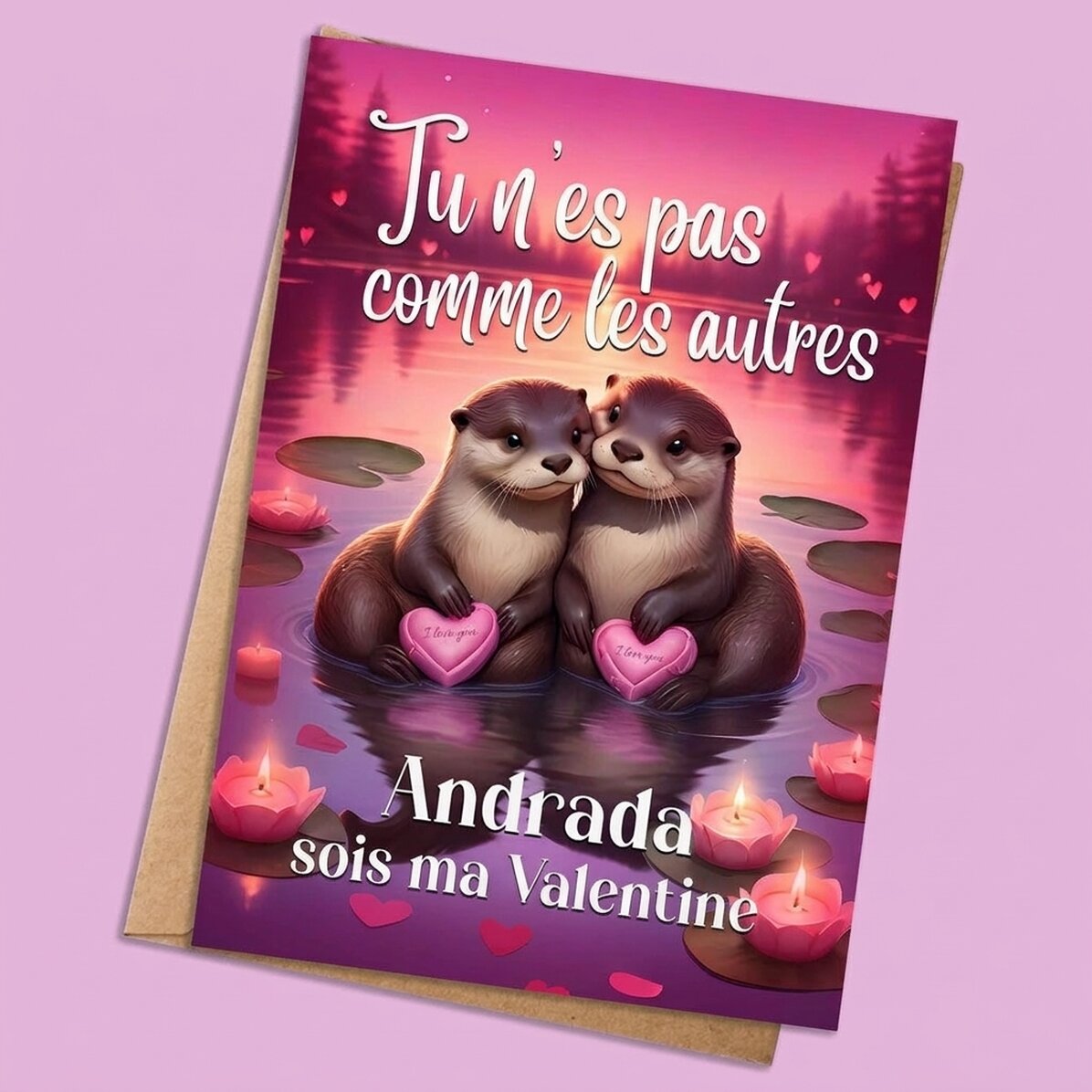 Carte personnalisée avec texte - Not like otters