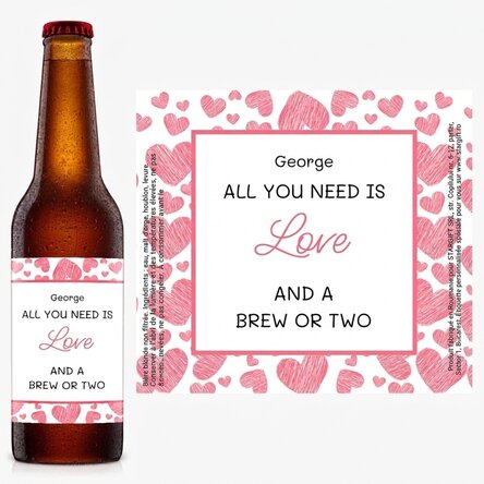 Bière personnalisée avec un texte - All you need