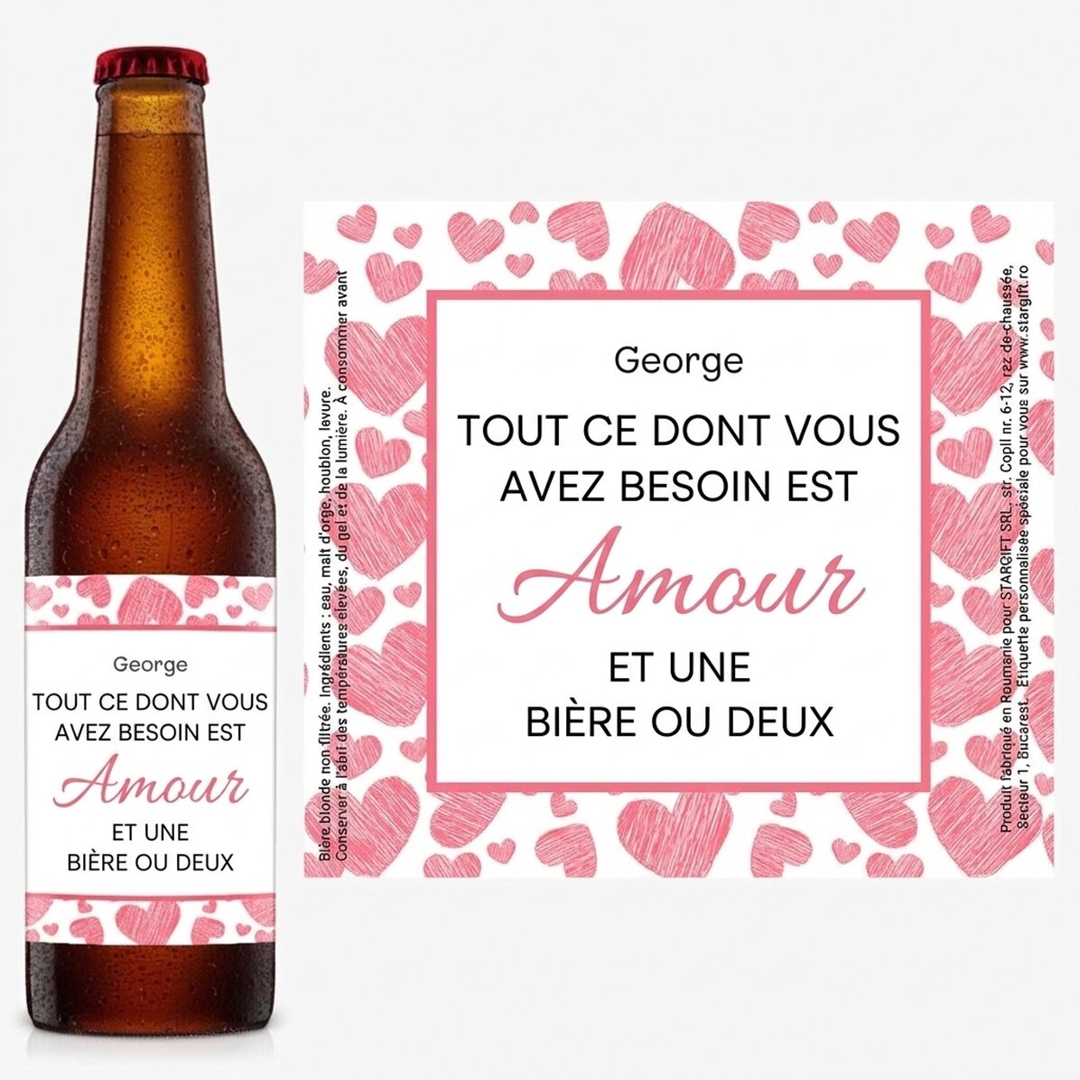 Bière personnalisée avec un texte - All you need