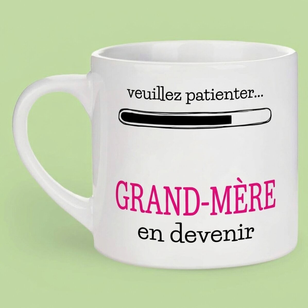 Tasse à espresso personnalisée avec inscription - « Grand-mère en devenir »