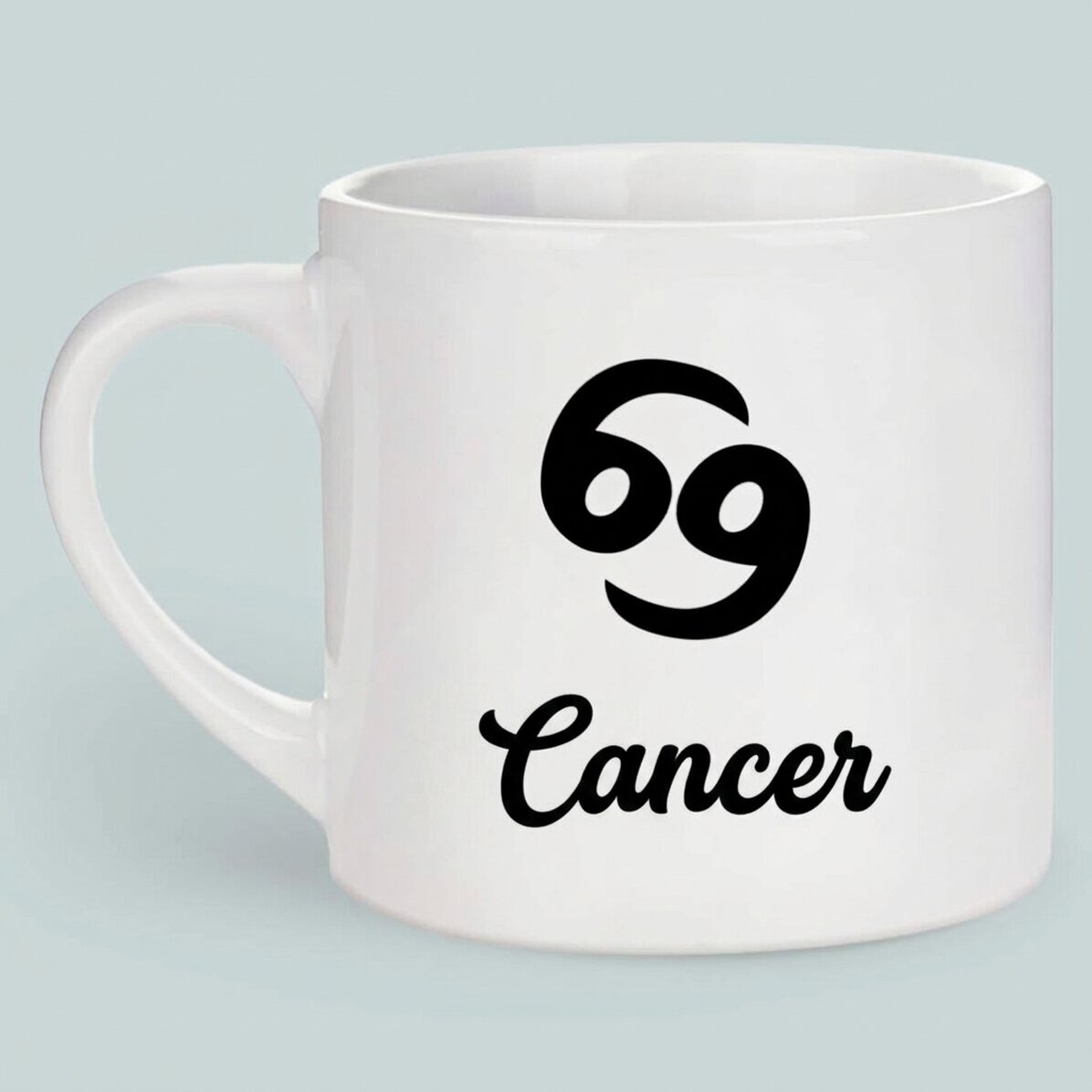 Tasse à espresso personnalisée avec photo et texte - Signe du Cancer
