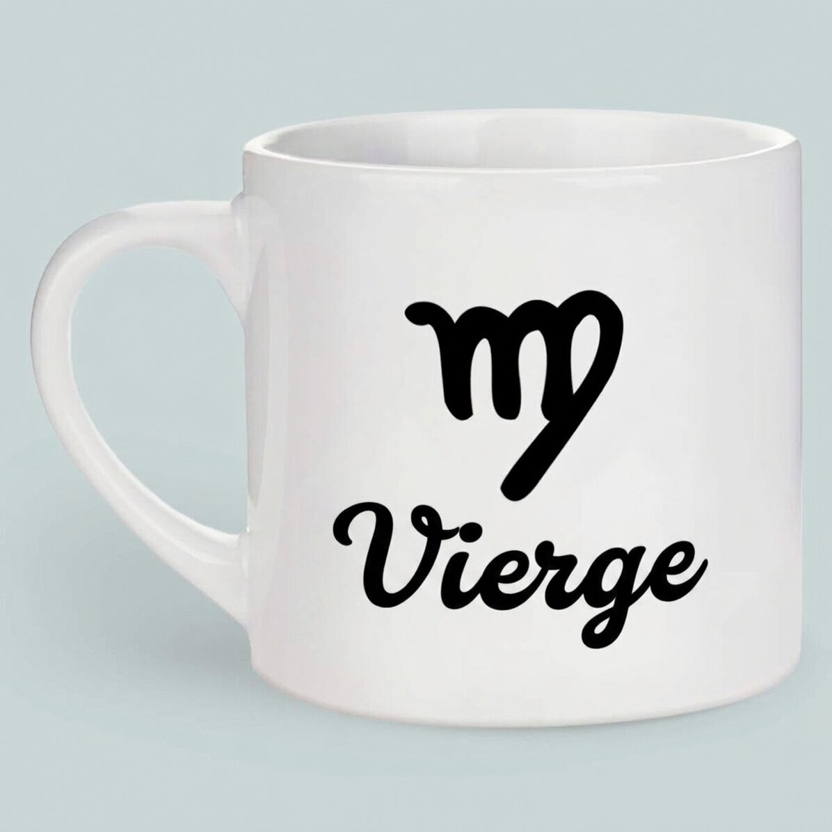 Tasse à expresso personnalisée avec photo et texte - Signe de la Vierge