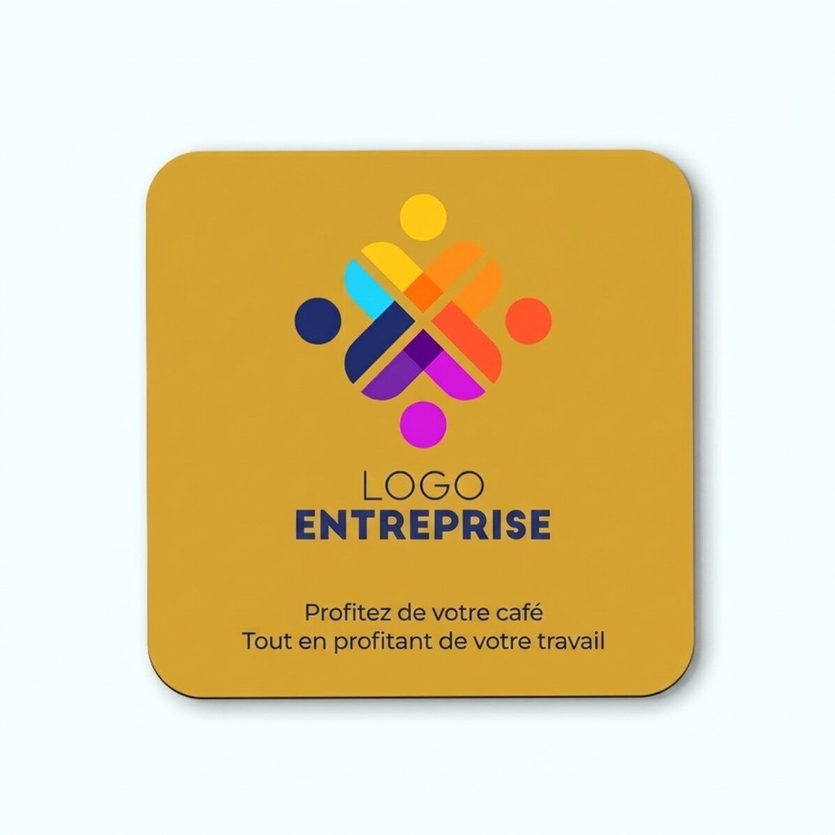 Porte-verre personnalisé avec logo et texte