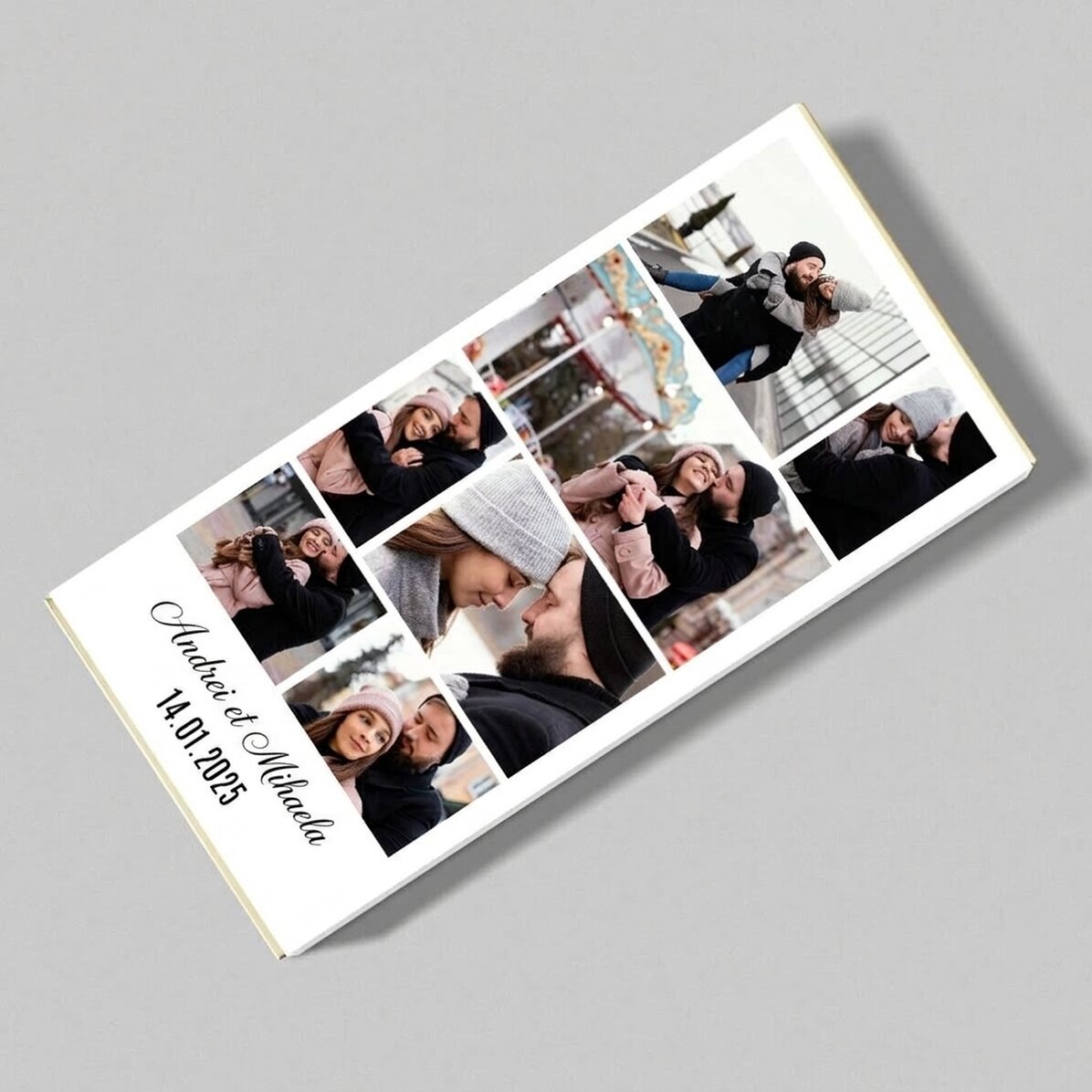 Chocolat personnalisé avec 10 photos et un message