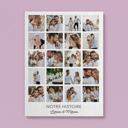 Tableau sur toile personnalisé avec 20 photos