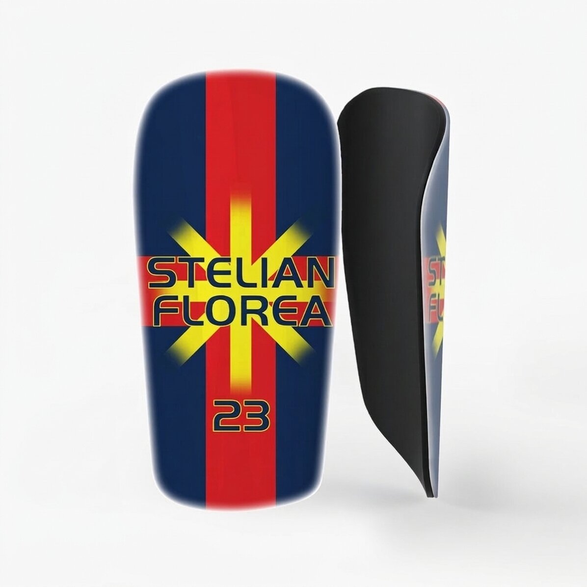 Maillots de football personnalisés avec un texte - Rouge et bleu