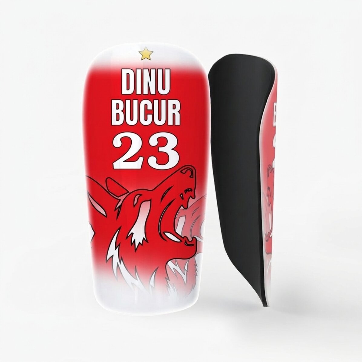 Maillots de football personnalisés avec un texte - Rouge et blanc