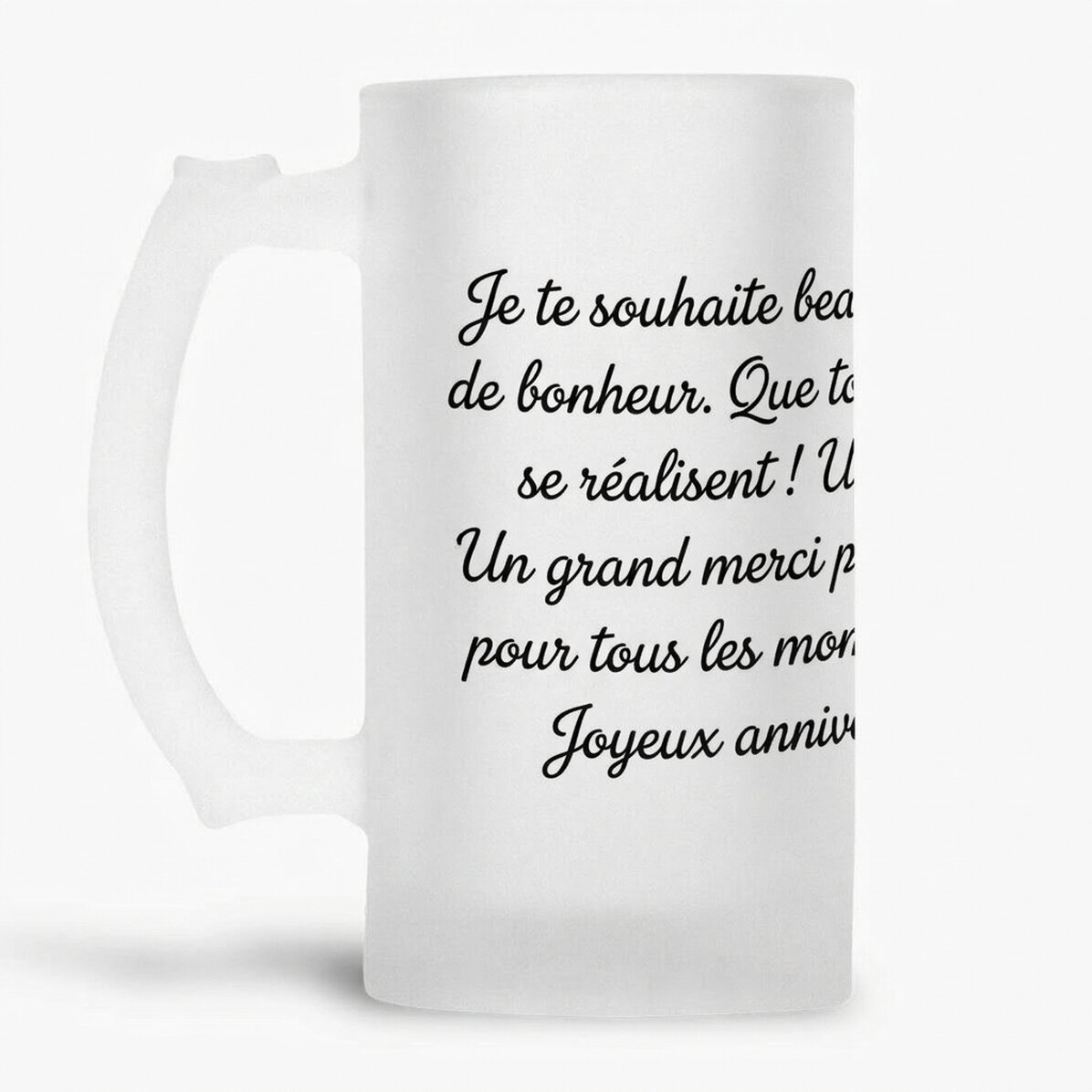 Chope à bière personnalisée avec l