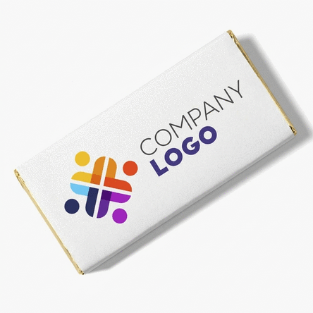 Personalised chocolate with logo