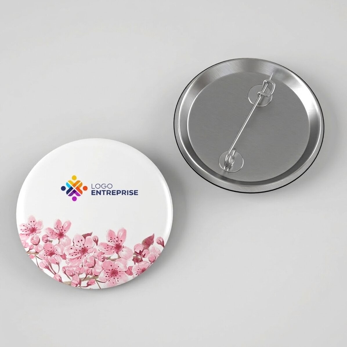 Badge personnalisé avec logo - Flowers
