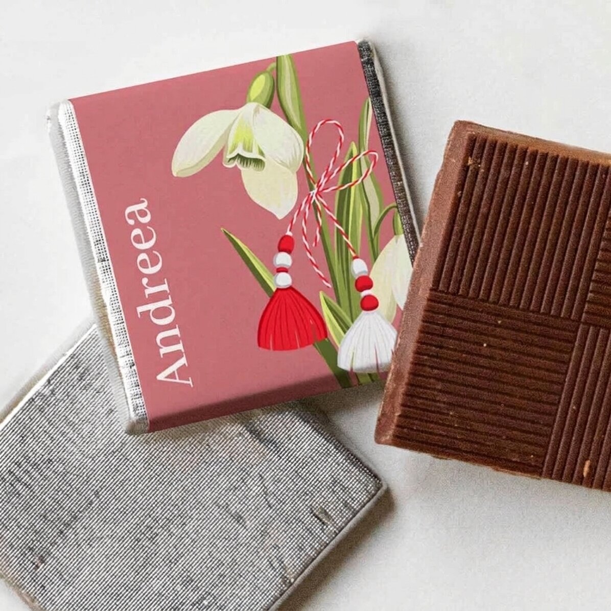 Mini-chocolat personnalisé avec un prénom