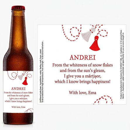 Bière personnalisée avec un message