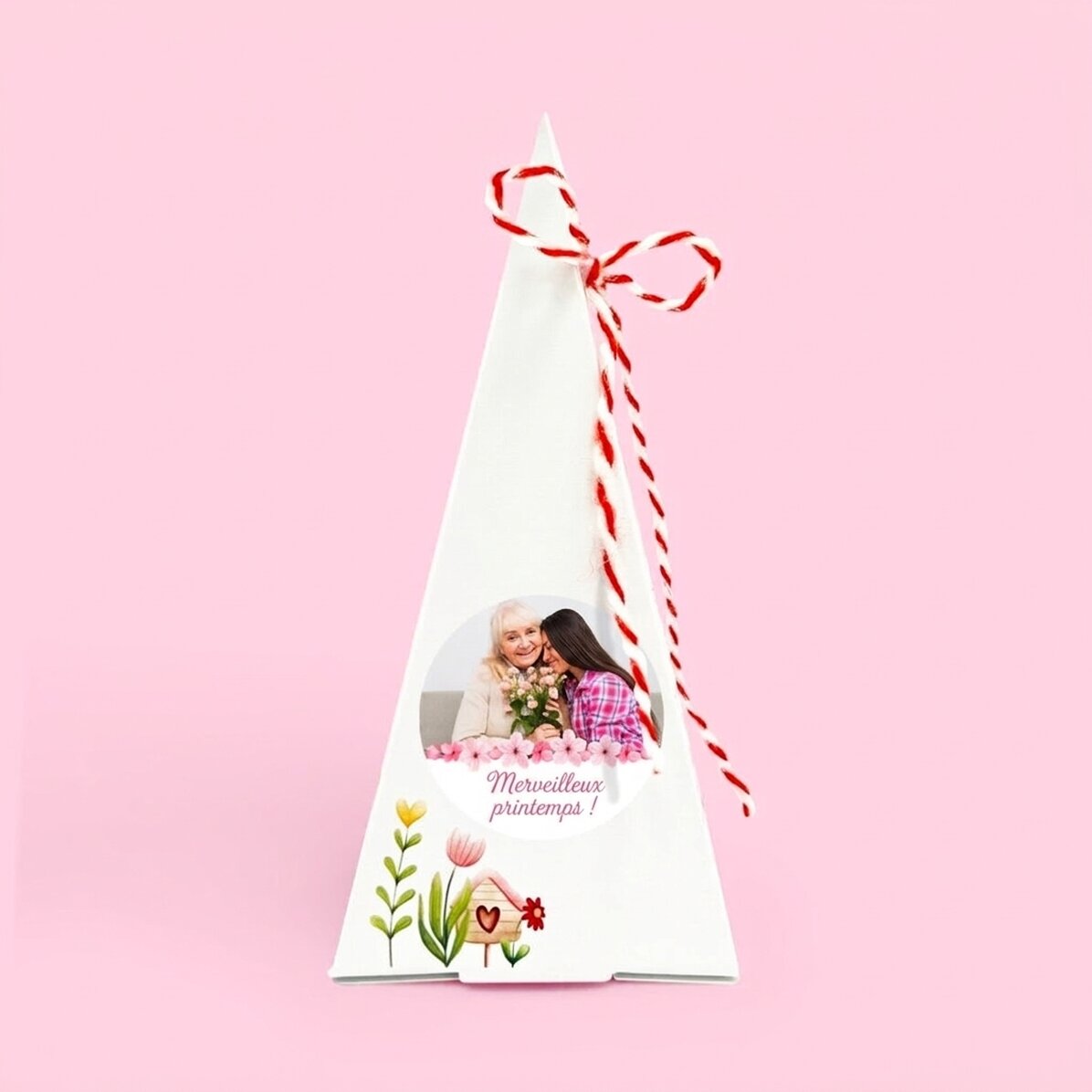 Kit de plantation de fleurs personnalisé avec photo et texte - Fleurs