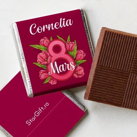 Mini-chocolat personnalisé avec un message - 8 mars