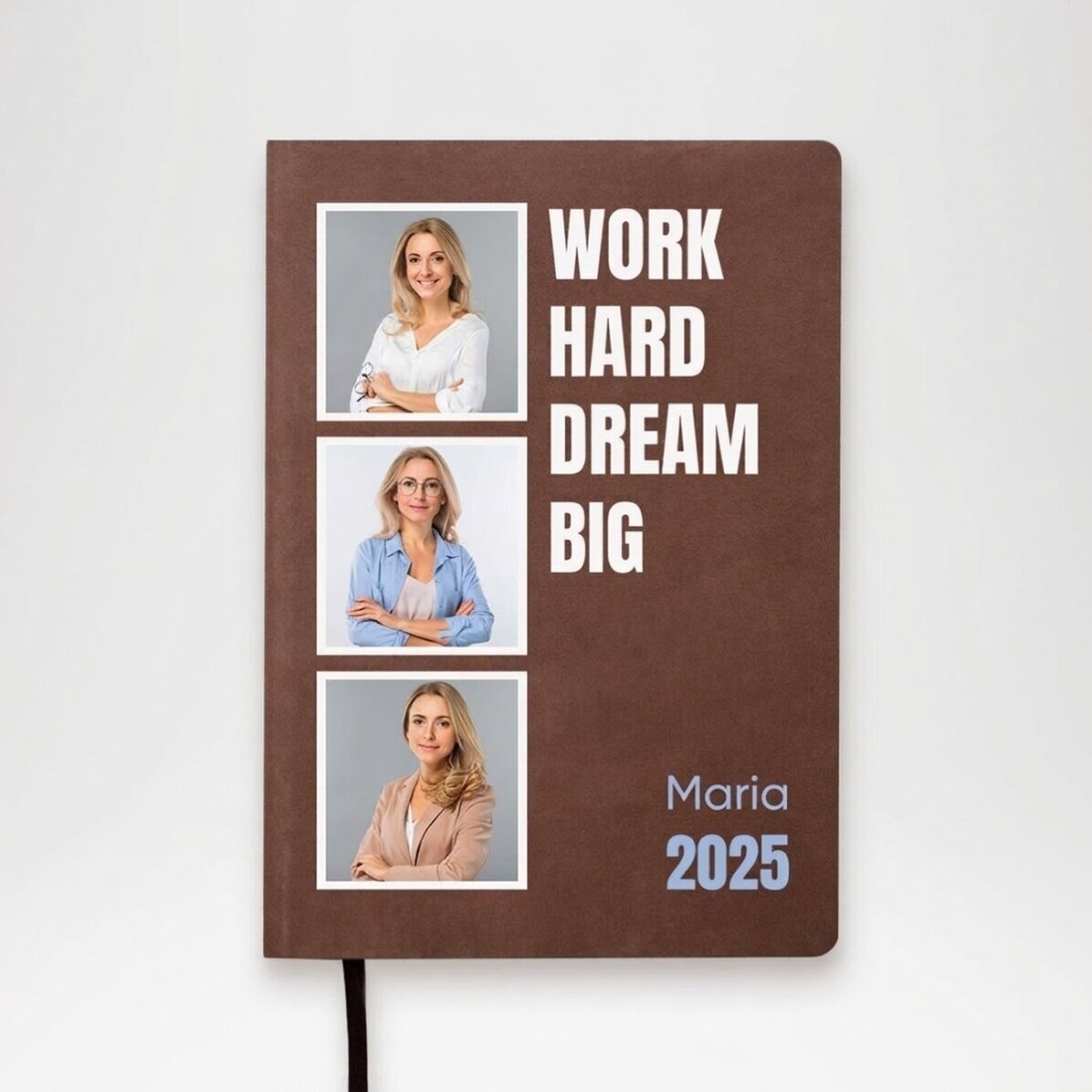 Agenda personnalisé avec 3 photos et un texte - Work