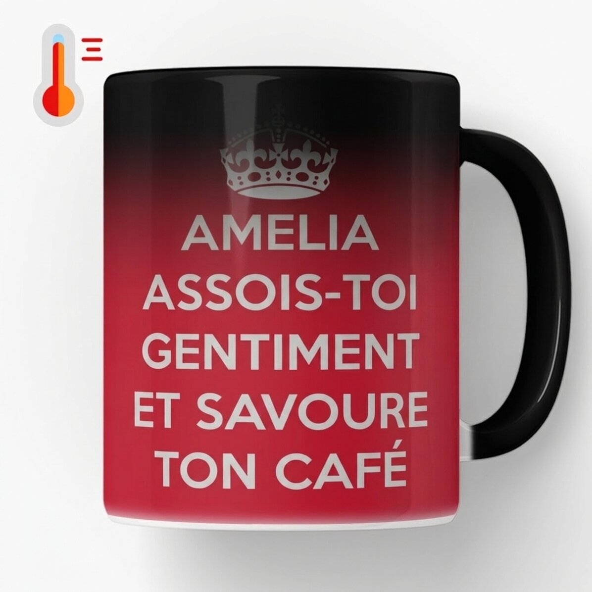 Tasse thermosensible personnalisée - KEEP CALM AND RELAX