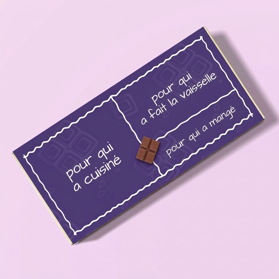 Chocolat personnalisé avec un message - Portions