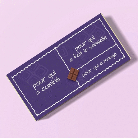 Chocolat personnalisé avec un message - Portions