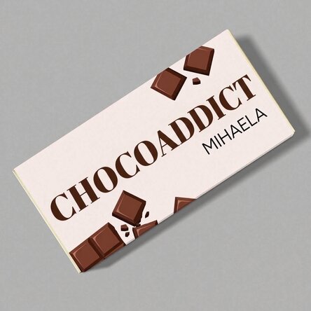 Chocolat personnalisé avec un message - Chocoholic