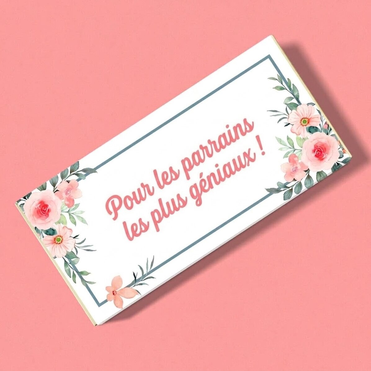 Chocolat personnalisé avec un message - Message pour les parrains et marraines