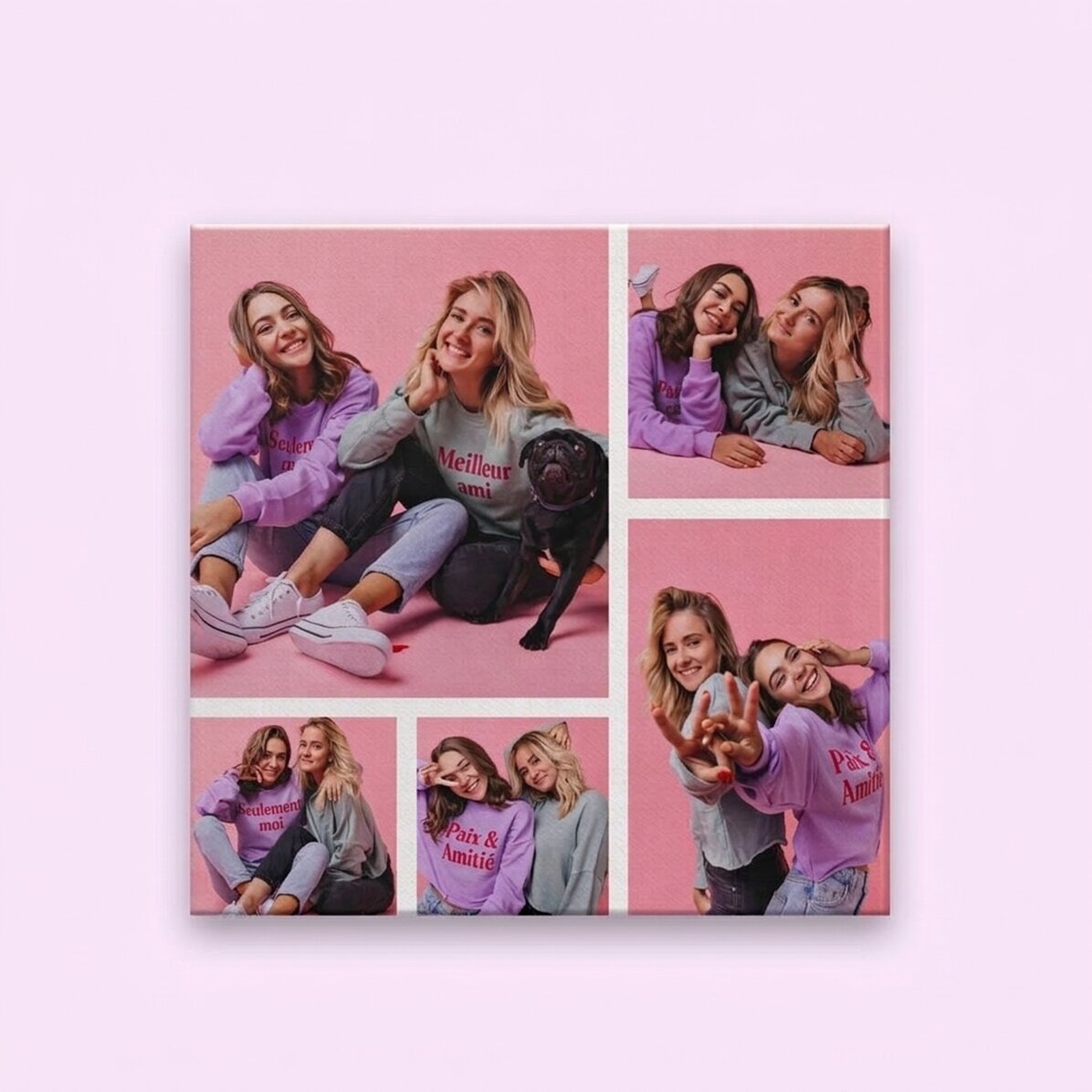Tableau sur toile personnalisé avec 5 photos