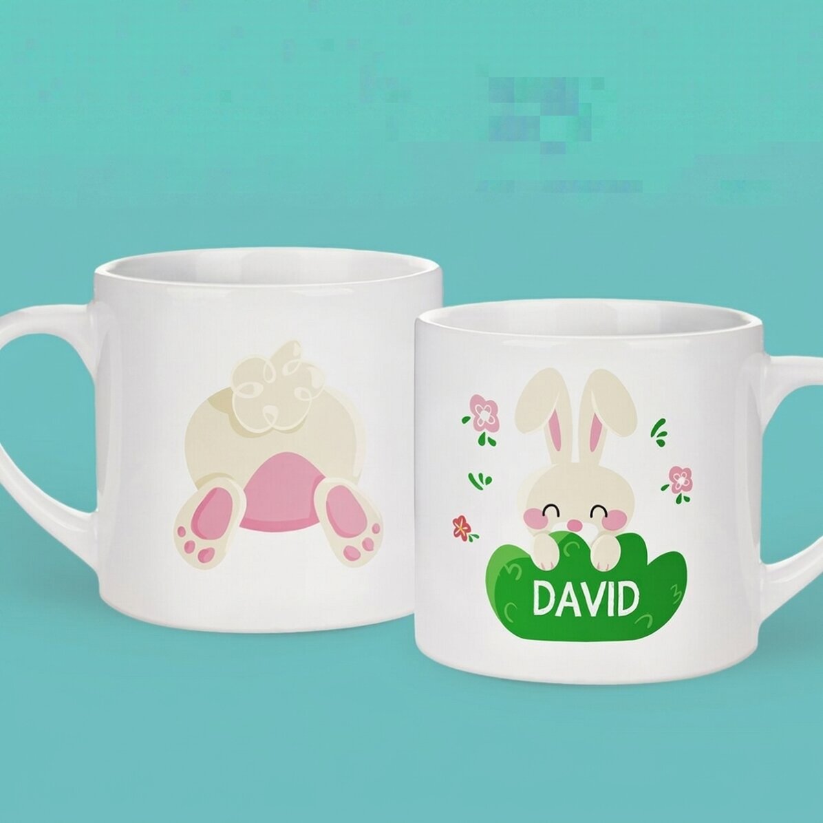 Gobelet personnalisé pour enfants avec prénom - Cute bunny